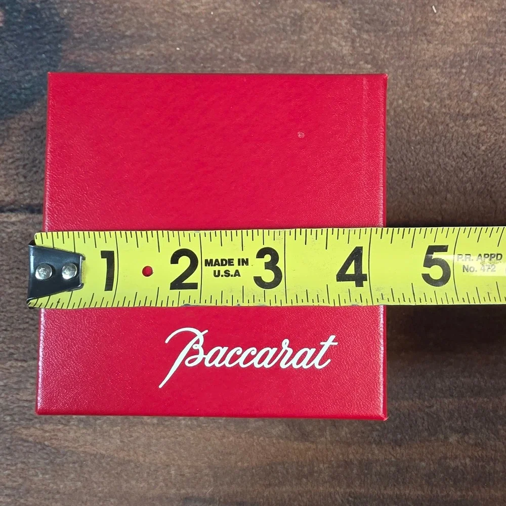 Baccarat Jewelry Gift Box OS Red Excellent Square Logo Presentation Pouch